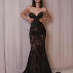 Noir Sirène – Abito lungo in pizzo