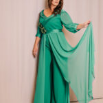 Smeraldo - Tuta couture verde smeraldo