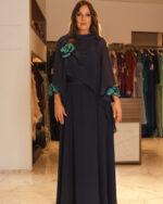 Royal Contrast - Abito blu morbido scivolato - immagine 2